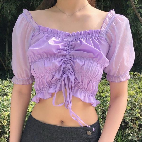 lace hole chiffon blouse women's short sleeve solid tank short drawstr vest beach blouse womens and blouses, White
lace hole chiffon blouse women's short sleeve solid tank short drawstr vest beach blouse womens and blouses, White