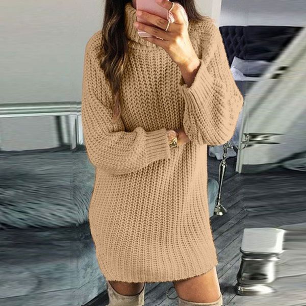 casual streetwear mini dress women long sweater turtleneck solid sweaters sweater autumn dresses loose long knitted winter rlpef, Black
casual streetwear mini dress women long sweater turtleneck solid sweaters sweater autumn dresses loose long knitted winter rlpef, Black