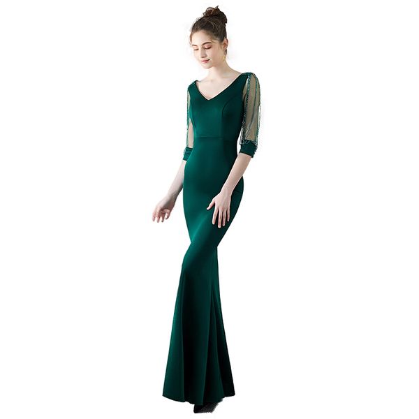 evening dress mermaid v neck half sleeve party dresses gowns african evening gowns formal dress women elegant robe, White;black
evening dress mermaid v neck half sleeve party dresses gowns african evening gowns formal dress women elegant robe, White;black