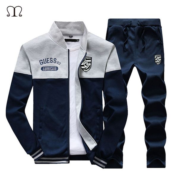 2018 men sportswear set new autumn suit clothes spring tracksuits male zipper sweatshirts +sweatpants male sporting track suits, Gray
2018 men sportswear set new autumn suit clothes spring tracksuits male zipper sweatshirts +sweatpants male sporting track suits, Gray