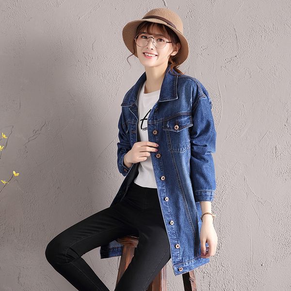 tay's autumn new long loose women's jeans jacket with simple long sleeves jacket women women womens jackets and coats, Black;brown
tay's autumn new long loose women's jeans jacket with simple long sleeves jacket women women womens jackets and coats, Black;brown