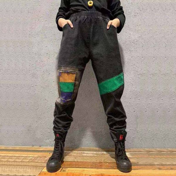 2020 spring jeans women retro elastic waist slim-type high elasticity denim pants new female casual patchwork all-match trousers, Blue
2020 spring jeans women retro elastic waist slim-type high elasticity denim pants new female casual patchwork all-match trousers, Blue