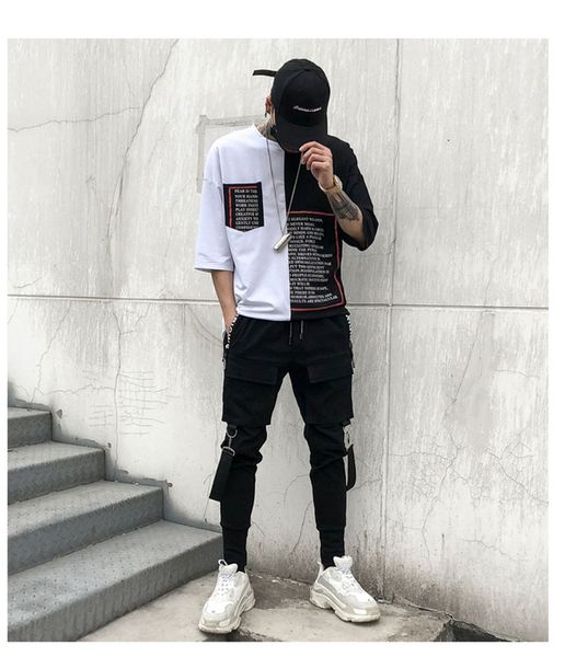 side fashion pencil patchwork length men's hop pants pants ripped sweatpants trousers joggers male full pockets hip xk11 cargo cbcjq, Black
side fashion pencil patchwork length men's hop pants pants ripped sweatpants trousers joggers male full pockets hip xk11 cargo cbcjq, Black