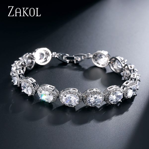 link, chain zakol luxury white color men bangles bracelets with oval zircon stone for women fashion zirconia crystal wedding fsbp126, Black
link, chain zakol luxury white color men bangles bracelets with oval zircon stone for women fashion zirconia crystal wedding fsbp126, Black