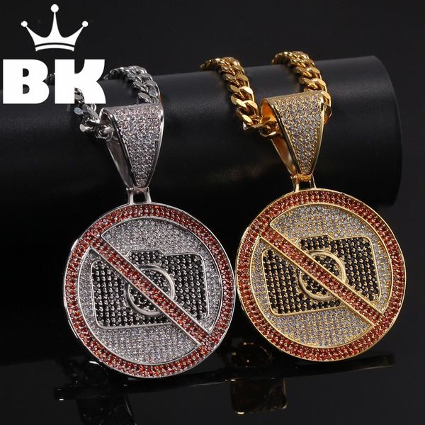 the bling king custom no no ps necklace hip hop full iced out cubic zirconia gold sliver cz stone, Silver 
the bling king custom no no ps necklace hip hop full iced out cubic zirconia gold sliver cz stone, Silver