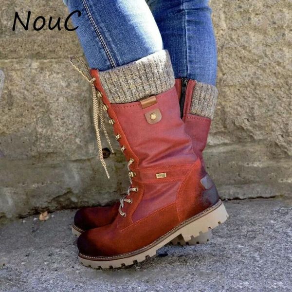 nouc 2020 nter boots women design snow boots punk woman shoes lace-up booties back mid-calf warm zapatos de mujer, Black
nouc 2020 nter boots women design snow boots punk woman shoes lace-up booties back mid-calf warm zapatos de mujer, Black