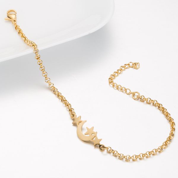 charm bracelets bracelet adjustable moon/star stainless steel gifts for women accessories women's rose gold chain, Golden;silver
charm bracelets bracelet adjustable moon/star stainless steel gifts for women accessories women's rose gold chain, Golden;silver
