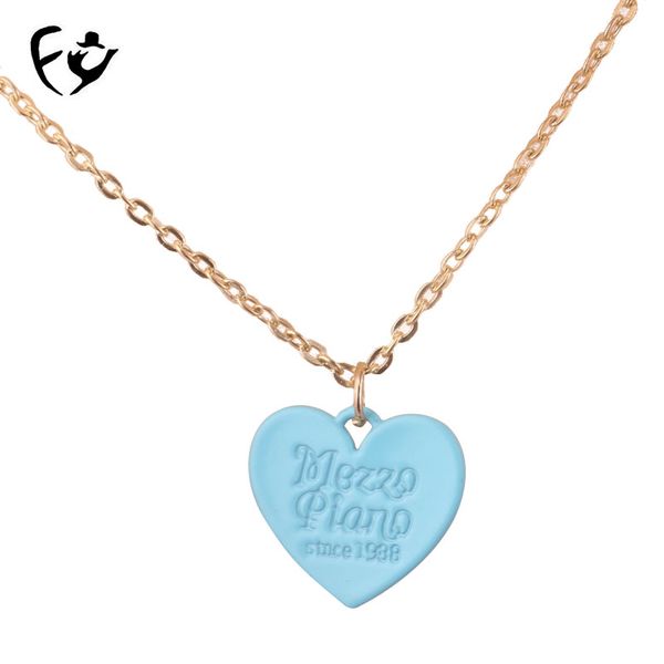 2020 new ladies european and american fashion alloy lettering three colors heart pendant short necklace, Silver
2020 new ladies european and american fashion alloy lettering three colors heart pendant short necklace, Silver