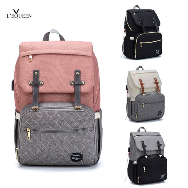 lequeen usb diaper bag large capacity nappy bag organizer with changing pad backpack mommy baby stroller
lequeen usb diaper bag large capacity nappy bag organizer with changing pad backpack mommy baby stroller
