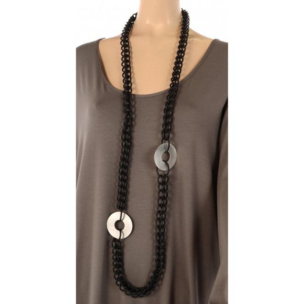 yd&ydbz new long necklace for women statement jewelry handmade rubber necklace lady clothing accessories punk style jewellery, Silver
yd&ydbz new long necklace for women statement jewelry handmade rubber necklace lady clothing accessories punk style jewellery, Silver