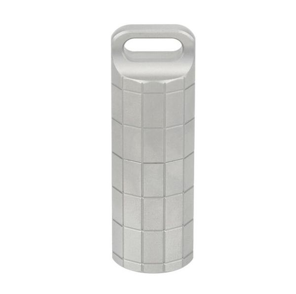 multi functional mini titanium water proof tank for medicine sealed can for pills outdoor edc every day carry equipment, Silver
multi functional mini titanium water proof tank for medicine sealed can for pills outdoor edc every day carry equipment, Silver
