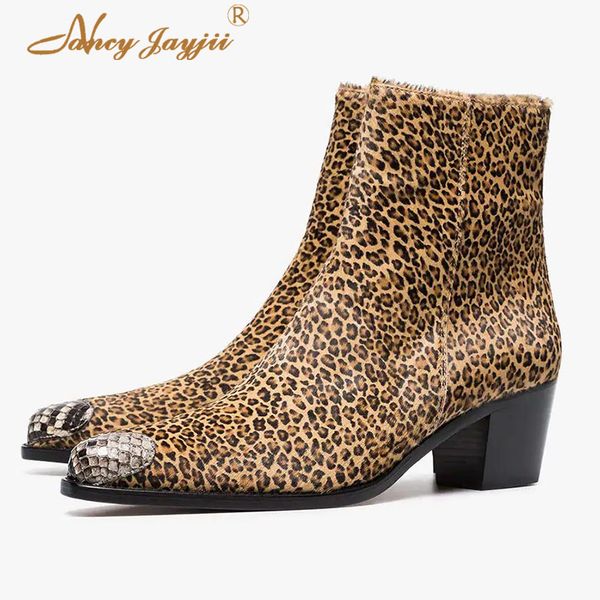 nancyjayjii women boots leopard solid flock ankle zippers pointed toe med square heel mature concise novelty fashion 2019, Black
nancyjayjii women boots leopard solid flock ankle zippers pointed toe med square heel mature concise novelty fashion 2019, Black