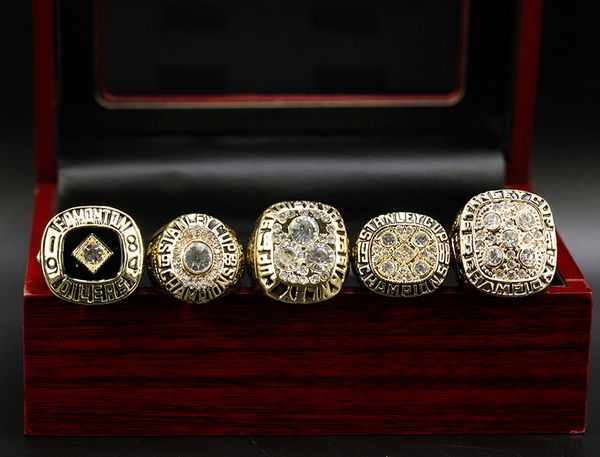 1984 1985 1987 1988 1990 edmonton oilers championship ring hockey men's ring fans gifts set, Golden;silver 
1984 1985 1987 1988 1990 edmonton oilers championship ring hockey men's ring fans gifts set, Golden;silver
