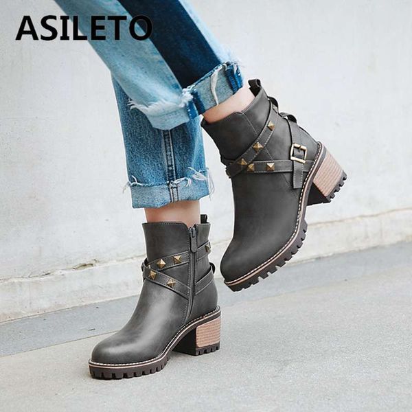 asileto british style women motorcycle boots zipper ankle waterproof hiking ladies vintage rivet combat army shoes women botas, Black
asileto british style women motorcycle boots zipper ankle waterproof hiking ladies vintage rivet combat army shoes women botas, Black