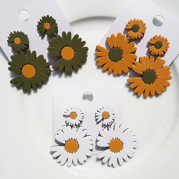 fashion acrylic colorful creative daisy design flower earrings party summer accessory, Silver
fashion acrylic colorful creative daisy design flower earrings party summer accessory, Silver