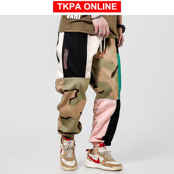 hip hop camo color block cargo pants men harem pants 2020 overalls mens japanese steetwear sweatpants cotton trousers, Black
hip hop camo color block cargo pants men harem pants 2020 overalls mens japanese steetwear sweatpants cotton trousers, Black