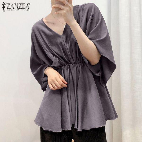 2020 zanzea стильный высокой талией топы женская летняя блузка v шеи blusas женский лоскутная твердая мундир плюс размер casual tops 5xl, White
2020 zanzea стильный высокой талией топы женская летняя блузка v шеи blusas женский лоскутная твердая мундир плюс размер casual tops 5xl, White