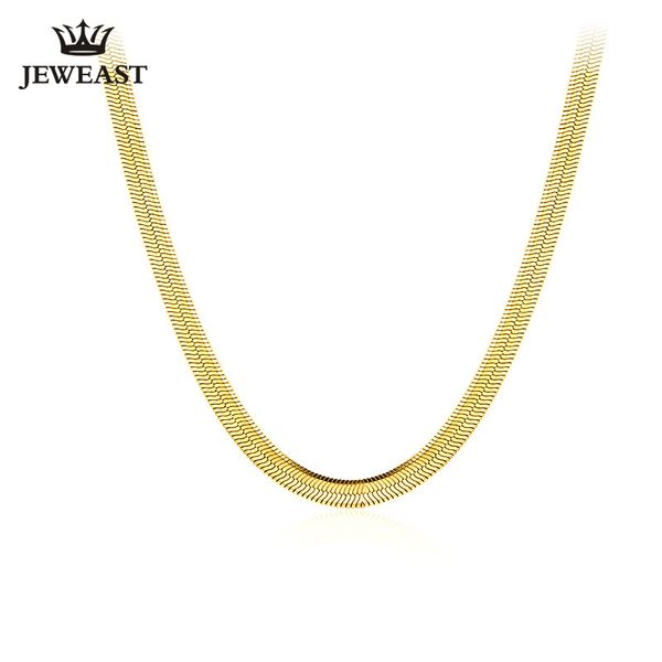 14k pure gold blade necklace flat thin mirror snake bone wide collarbone chain women and men gift genuine jewelry good, Silver
14k pure gold blade necklace flat thin mirror snake bone wide collarbone chain women and men gift genuine jewelry good, Silver