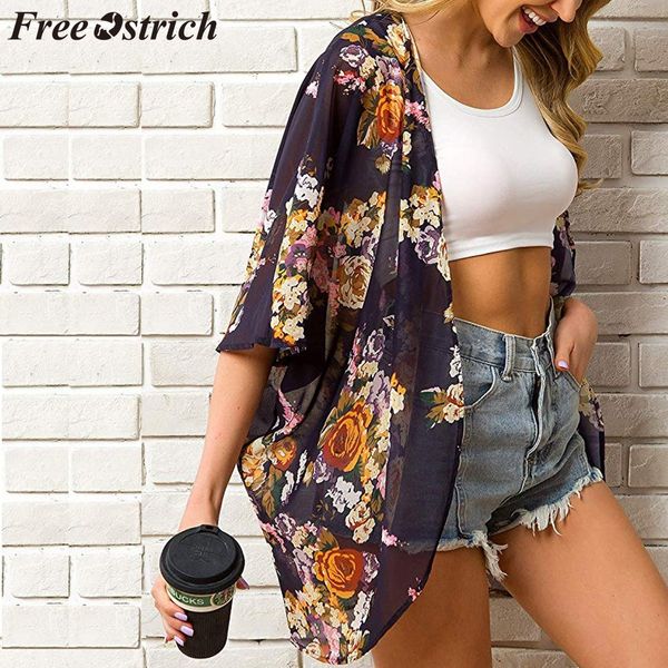 ostrich women coat floral printed beach blouse three quarter sleeve black summer fashion women long coat 2019 new arrivals, Black;brown
ostrich women coat floral printed beach blouse three quarter sleeve black summer fashion women long coat 2019 new arrivals, Black;brown