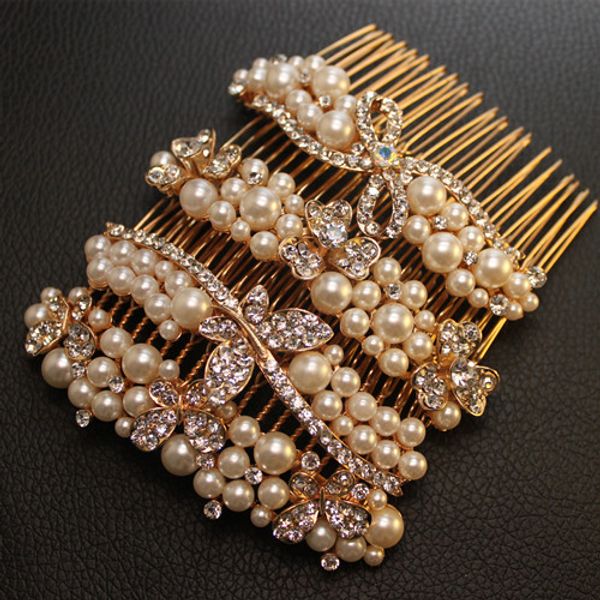 clearance 2019 new fashion wedding hair jewelry for bridal gold color elegant crystal hair comb pearl pin clip accessories, Golden;white
clearance 2019 new fashion wedding hair jewelry for bridal gold color elegant crystal hair comb pearl pin clip accessories, Golden;white
