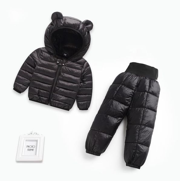 boys and girls winter cotton suits children's lightweight down jacket cotton hooded jacket + high waist pants two sets 1-5 years, White
boys and girls winter cotton suits children's lightweight down jacket cotton hooded jacket + high waist pants two sets 1-5 years, White