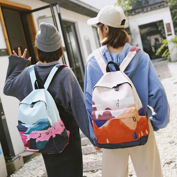 1 pc painted landscape backpack women girl canvas large capacity school bag double shoulder backpack satchel travel bag dropship
1 pc painted landscape backpack women girl canvas large capacity school bag double shoulder backpack satchel travel bag dropship