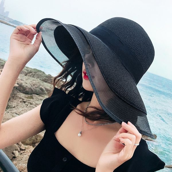 beach children's summer beach big straw straw hat brim sun-proof sunshade travel all-match big edge hat sun summer, Blue;gray
beach children's summer beach big straw straw hat brim sun-proof sunshade travel all-match big edge hat sun summer, Blue;gray