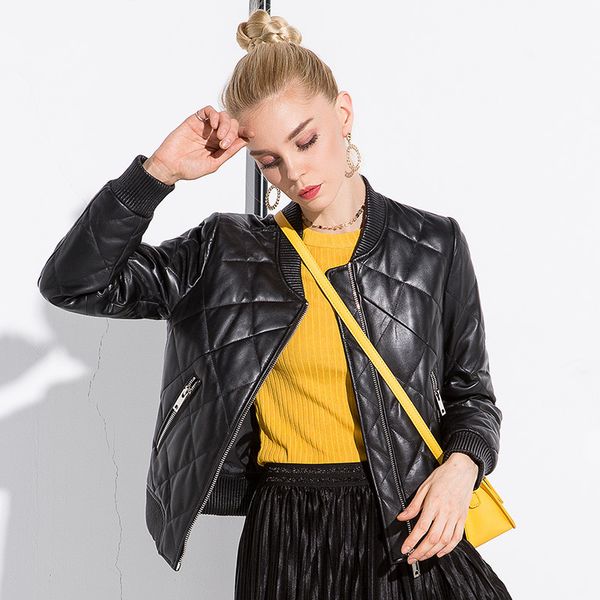 kmetram real leather jacket winter jacket women clothes 2019 korean sheepskin coat female baseball jackets chaqueta mujer my3387, Black
kmetram real leather jacket winter jacket women clothes 2019 korean sheepskin coat female baseball jackets chaqueta mujer my3387, Black