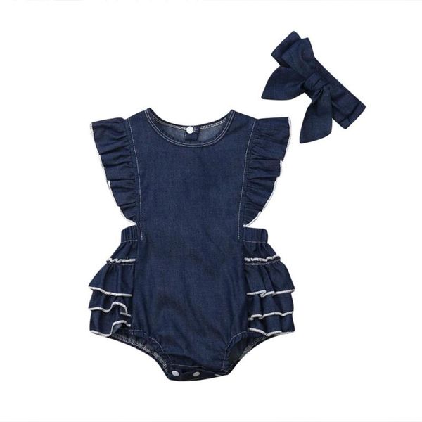 0-24m newborn infant baby girl ruffles romper sleeveless jumpsuit playsuit summer denim baby clothes, Blue
0-24m newborn infant baby girl ruffles romper sleeveless jumpsuit playsuit summer denim baby clothes, Blue