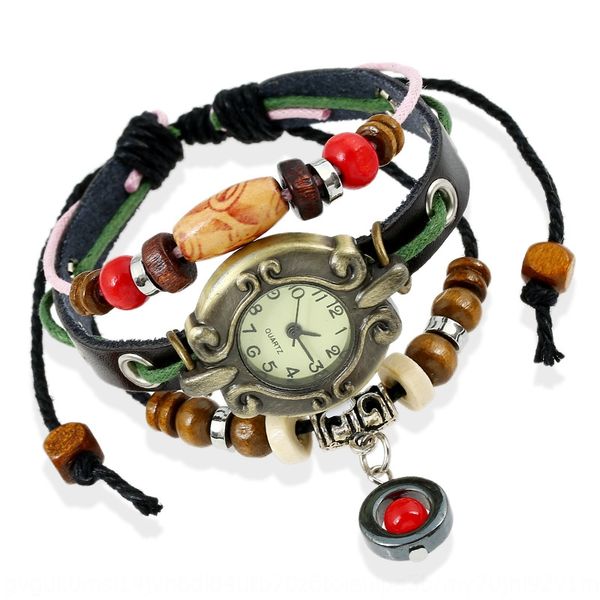 recommended leather beaded cowhide watch students love cortisol beaded bracelet bracelet watch, Blue
recommended leather beaded cowhide watch students love cortisol beaded bracelet bracelet watch, Blue