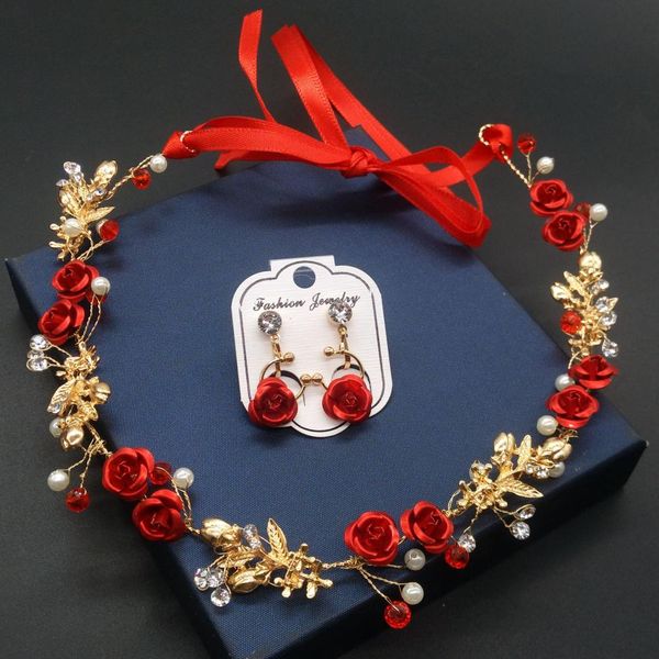 fashion rose rhinestone ribbon women hairband + earrings wedding jewelry set new chic, Silver
fashion rose rhinestone ribbon women hairband + earrings wedding jewelry set new chic, Silver
