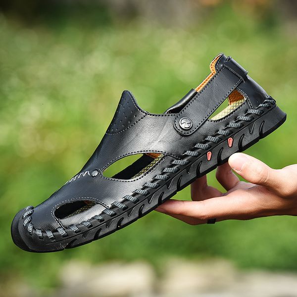 men sandals outdoor fashion summer beach comfortable breathable genuine leather men's sandal man causal shoes big size 48 l5, Black
men sandals outdoor fashion summer beach comfortable breathable genuine leather men's sandal man causal shoes big size 48 l5, Black