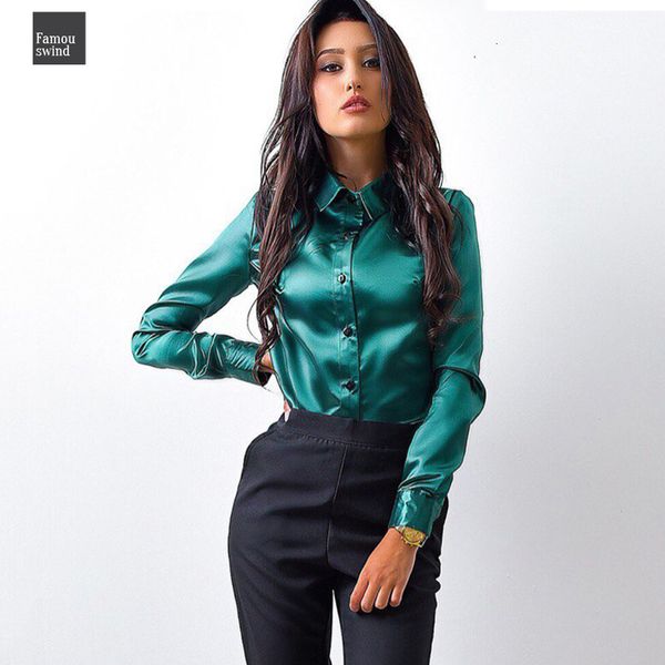 new blouse office work shirts female elegant silk satin long sleeve button lapel party, White
new blouse office work shirts female elegant silk satin long sleeve button lapel party, White