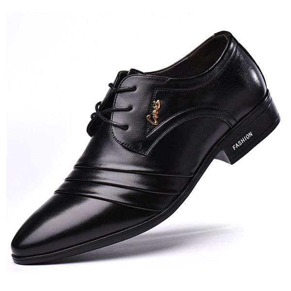 Luxury Men Fashion PU Leather Dress Shoes Men Oxfords Business Pointy Black Shoes Male Wedding Formal Shoes
Luxury Men Fashion PU Leather Dress Shoes Men Oxfords Business Pointy Black Shoes Male Wedding Formal Shoes