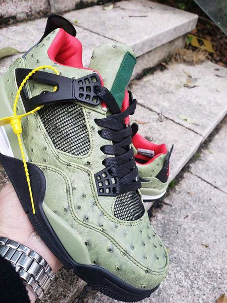 2019 New 4 Ostrich pattern green 4s low men basketball shoes sports sneakers outdoor trainers high quality size 7-13 with box
2019 New 4 Ostrich pattern green 4s low men basketball shoes sports sneakers outdoor trainers high quality size 7-13 with box