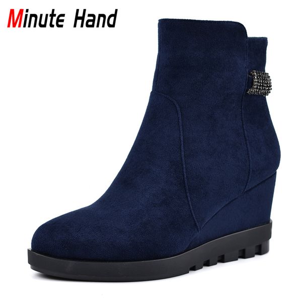 minute hand new fashion flock leather wedge boots women platform wedge high heels female thick plush ankle boots autumn winter, Black
minute hand new fashion flock leather wedge boots women platform wedge high heels female thick plush ankle boots autumn winter, Black