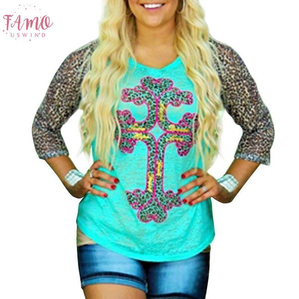 women leopard splicing cross knit t shirt o neck three quarter sleeve raglan tumblr harajuku female beach tees, White
women leopard splicing cross knit t shirt o neck three quarter sleeve raglan tumblr harajuku female beach tees, White