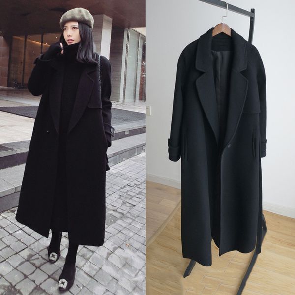 winter women cashmere wool jacket 2019 new fashion medium long loose woolen coat black slim long-sleeved woolen outerwear
winter women cashmere wool jacket 2019 new fashion medium long loose woolen coat black slim long-sleeved woolen outerwear