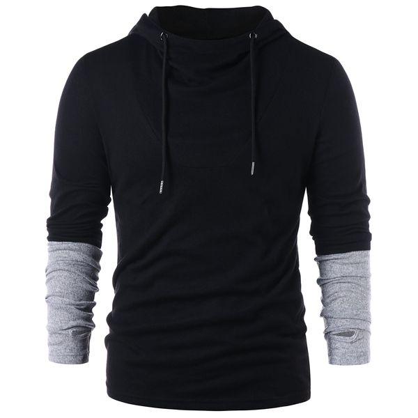 hemiks men casual color block hoodies spring long sleeve patchwork hooded fashion finger hole men's streetwear pullovers, Black
hemiks men casual color block hoodies spring long sleeve patchwork hooded fashion finger hole men's streetwear pullovers, Black