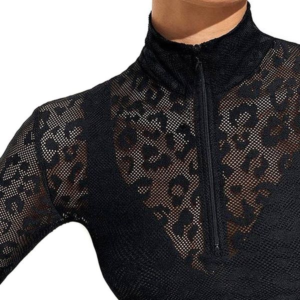 women yoga suit with pants leopard lace long sleeves slim fit fitness clothing set kh889, White;red
women yoga suit with pants leopard lace long sleeves slim fit fitness clothing set kh889, White;red