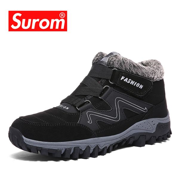 surom quality suede men's boots outdoor warm fur snow boot ankle women non-slip rubber sneakers fashion shoes big size 47, Black
surom quality suede men's boots outdoor warm fur snow boot ankle women non-slip rubber sneakers fashion shoes big size 47, Black