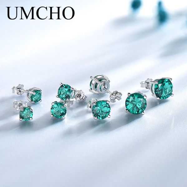 umcho real 925 sterling silver jewelry created russian emerald stud earrings elegant anniversary for women birthday gifts, Golden;silver
umcho real 925 sterling silver jewelry created russian emerald stud earrings elegant anniversary for women birthday gifts, Golden;silver