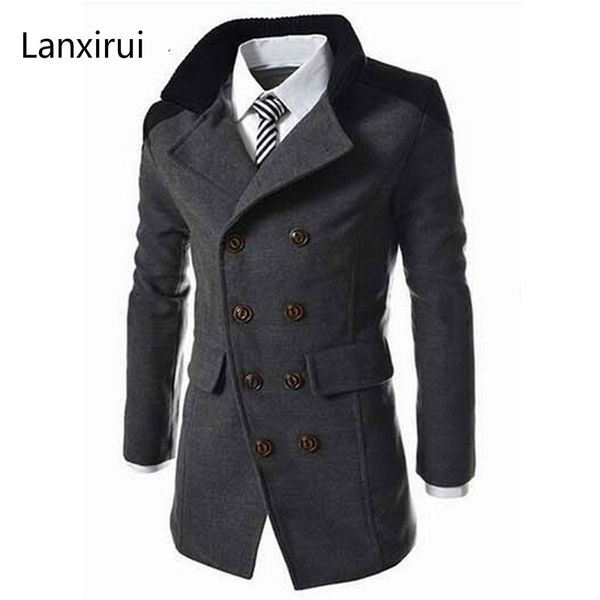 autumn long wool coat men fashion turn-down collar wool blend double breasted pea coat jacket men brand overcoats j-m7, Black
autumn long wool coat men fashion turn-down collar wool blend double breasted pea coat jacket men brand overcoats j-m7, Black