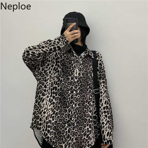 women's blouses & shirts neploe leopard print women blouse spring 2021 vintage single breasted long sleeve ladies loose bf style female, White
women's blouses & shirts neploe leopard print women blouse spring 2021 vintage single breasted long sleeve ladies loose bf style female, White