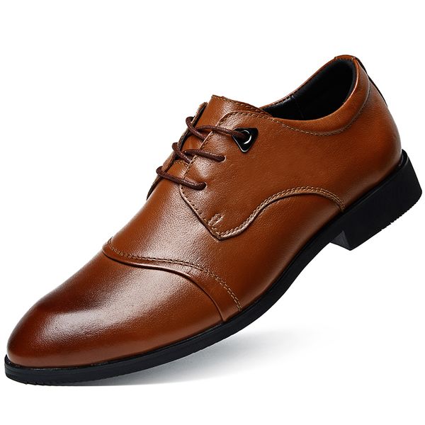 men wedding shoes genuine leather formal business pointed toe for man dress shoes men's oxford flats 2019 new, Black
men wedding shoes genuine leather formal business pointed toe for man dress shoes men's oxford flats 2019 new, Black