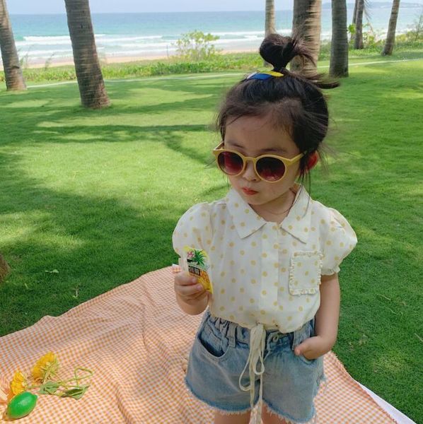 2020 new girls dots shirt short sleeve summer cotton fashion girls blouse 1-7t qa676, White;black
2020 new girls dots shirt short sleeve summer cotton fashion girls blouse 1-7t qa676, White;black