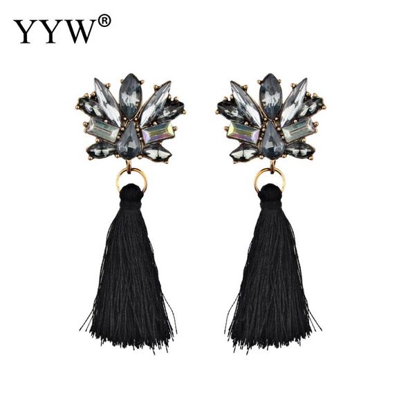tassel earrings ethnic cotton thread woman rhinestone boho dangle earrings black pink crystal rhinestone 29x70mm sold by pair, Silver
tassel earrings ethnic cotton thread woman rhinestone boho dangle earrings black pink crystal rhinestone 29x70mm sold by pair, Silver