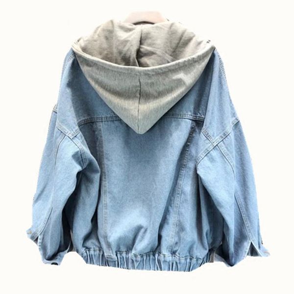 feminine coat loose streetwear women's jackets jeans for women removable hooded denim jacket for women casual bf harajuku, Black;brown
feminine coat loose streetwear women's jackets jeans for women removable hooded denim jacket for women casual bf harajuku, Black;brown