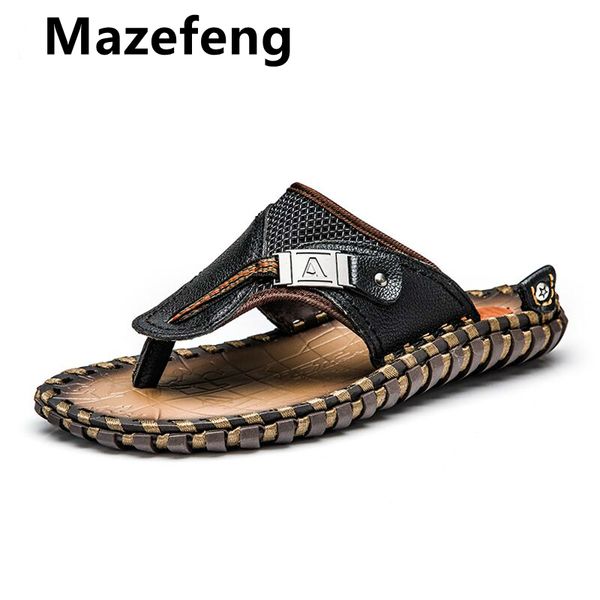 men slippers summer beach shoes men flip flops casual sandals for flats breathable leather slippers plus size, Black
men slippers summer beach shoes men flip flops casual sandals for flats breathable leather slippers plus size, Black