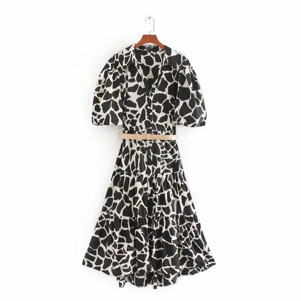 animal print puff sleeve women sashes shirt dress 2020 fashion casual lady turn-down collar loose dresses d5219, Black;gray
animal print puff sleeve women sashes shirt dress 2020 fashion casual lady turn-down collar loose dresses d5219, Black;gray